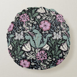 William Morris Klaproos Botanische Victoriaanse Be Rond Kussen