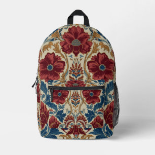 William Morris Klaprozen Art Nouveau Bloempatroon  Bedrukte Rugzak