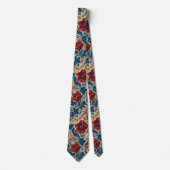 William Morris Klaprozen Art Nouveau Bloempatroon  Stropdas (Voorkant)
