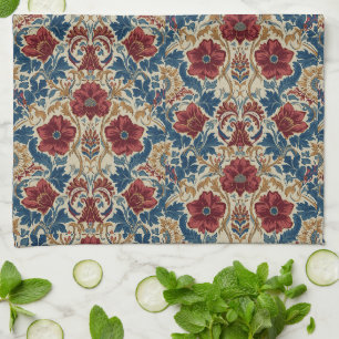 William Morris Klaprozen Art Nouveau Bloempatroon Theedoek