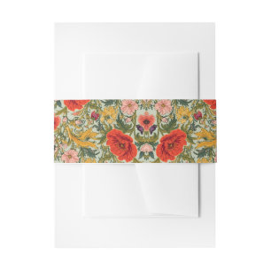 William Morris Klaprozen Art Nouveau Patroon  Uitnodigingen Wikkel