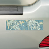 William Morris Klassieke Tulp Blauwe Bloem Bumpersticker (Op auto)