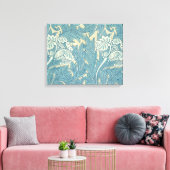 William Morris Klassieke Tulp Blauwe Bloem Canvas Afdruk (Insitu (Woonkamer))