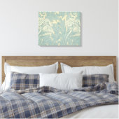 William Morris Klassieke Tulp Blauwe Bloem Canvas Afdruk (Insitu (Slaapkamer))