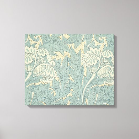 William Morris Klassieke Tulp Blauwe Bloem Canvas Afdruk (Voorkant)