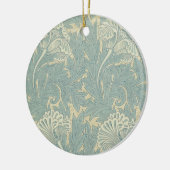 William Morris Klassieke Tulp Blauwe Bloem Keramisch Ornament (Links)