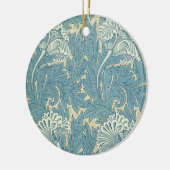 William Morris Klassieke Tulp Blauwe Bloem Keramisch Ornament (Links)