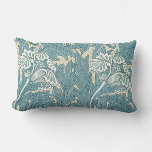 William Morris Klassieke Tulp Blauwe Bloem Kussen