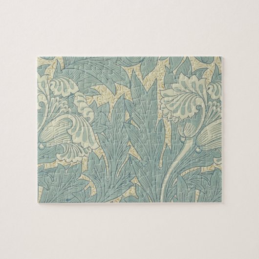 William Morris Klassieke Tulp Blauwe Bloem Legpuzzel (Horizontaal)