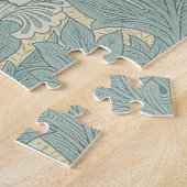 William Morris Klassieke Tulp Blauwe Bloem Legpuzzel (Zijkant)