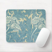 William Morris Klassieke Tulp Blauwe Bloem Muismat (Met muis)