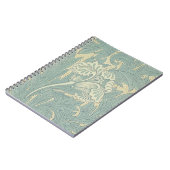 William Morris Klassieke Tulp Blauwe Bloem Notitieboek (Linkerzijde)