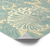 William Morris Klassieke Tulp Blauwe Bloem Poster (Hoek)