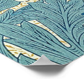William Morris Klassieke Tulp Blauwe Bloem Poster (Hoek)