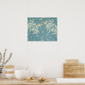 William Morris Klassieke Tulp Blauwe Bloem Poster (Keuken)