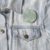 William Morris Klassieke Tulp Blauwe Bloem Ronde Button 5,7 Cm (In situ)