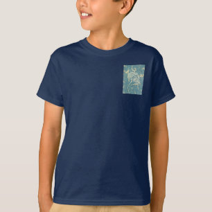 William Morris Klassieke Tulp Blauwe Bloem T-shirt