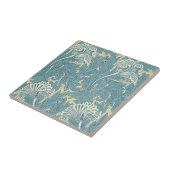 William Morris Klassieke Tulp Blauwe Bloem Tegeltje (Zijkant)