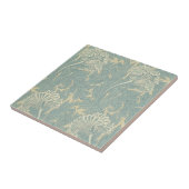 William Morris Klassieke Tulp Blauwe Bloem Tegeltje (Zijkant)