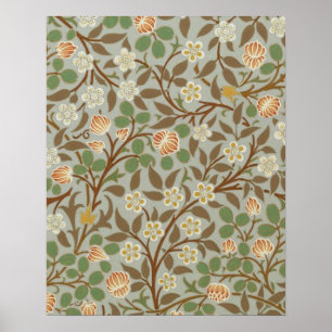 William Morris Klaver Bloem Kunst Patroon Poster