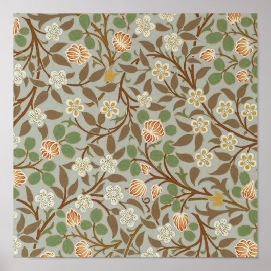 William Morris klaver bloem kunstpatroon Poster (Voorkant)