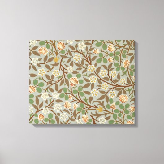 William Morris klaver botanische bloem Canvas Afdruk (Voorkant)