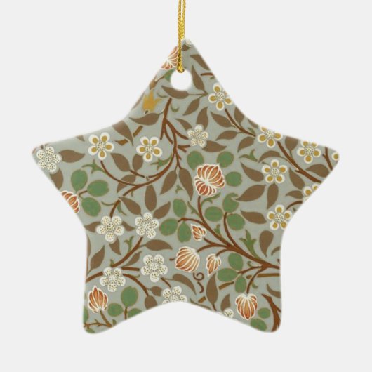 William Morris klaver botanische bloem Keramisch Ornament (Voorkant)