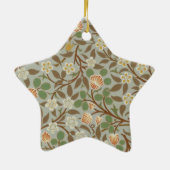 William Morris klaver botanische bloem Keramisch Ornament (Achterkant)