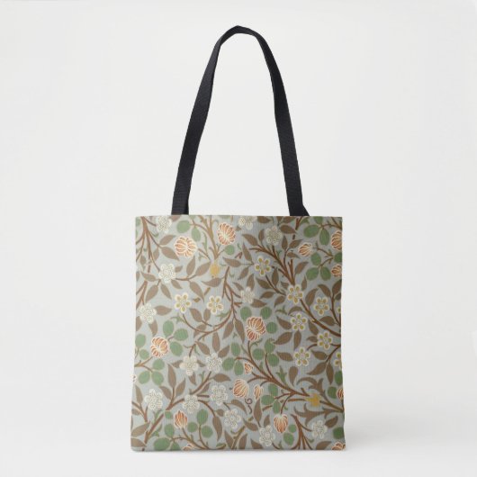 William Morris klaver botanische bloem Tote Bag (Voorkant)