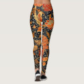 William Morris - Krijt, vintage patroon Leggings (Achterkant)