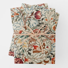 William Morris kunst bloemig kleurrijk inpakpapier Vel