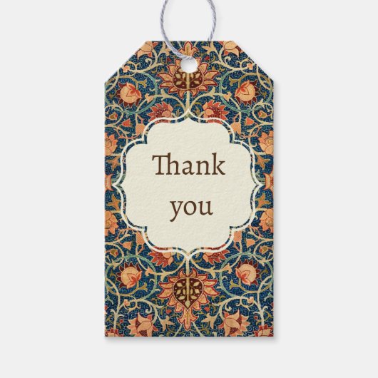 William Morris kunst cadeaukaartje oosters ontwerp Cadeaulabel (Voorkant)