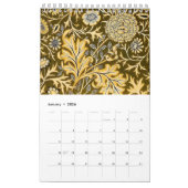 William Morris kunst grafische muur kalender (Jan 2026)
