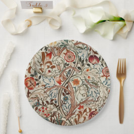 William Morris kunst ontwerp bloemenpapier borden Papieren Bordje
