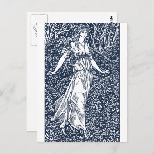 William Morris Lady Briefkaart (Voorkant / Achterkant)