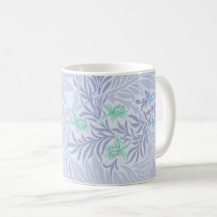 William Morris - Larkspur - Blauwe bloemen en blad Koffiemok