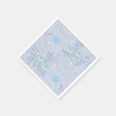 William Morris - Larkspur - Blauwe bloemen en blad Servet (Hoek)