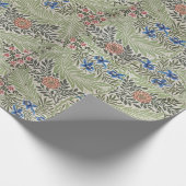William Morris Larkspur Bloemblad Roze Groen Cadeaupapier (Hoek)