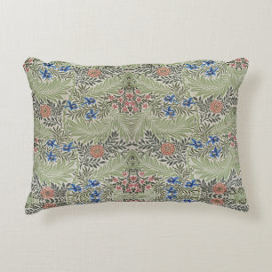 William Morris Larkspur Bloemen Groen Roze Blauw Accent Kussen