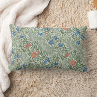 William Morris Larkspur Bloemen Groen Roze Blauw Kussen