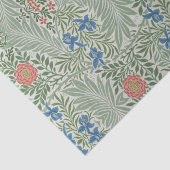 William Morris Larkspur Bloemen Groen Roze Blauw Tissuepapier (Detail)