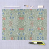 William Morris Larkspur Bloemen Groen Roze Blauw Tissuepapier (Craft)