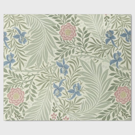 William Morris Larkspur Bloemenbehang Cadeaupapier (Vlak)