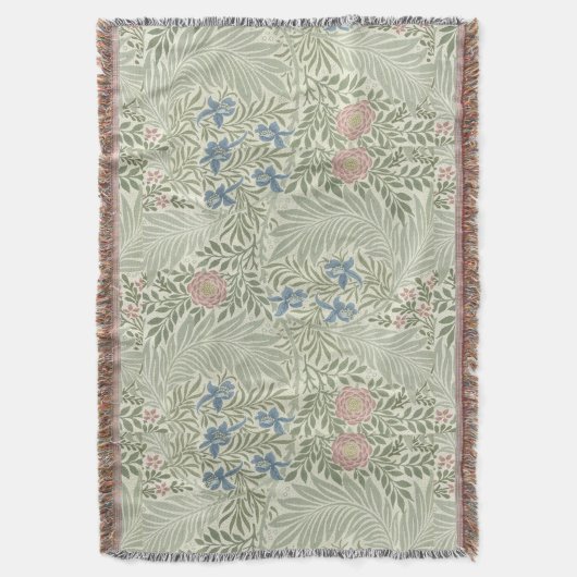 William Morris Larkspur Bloemenbehang Deken (Voorkant Verticaal)