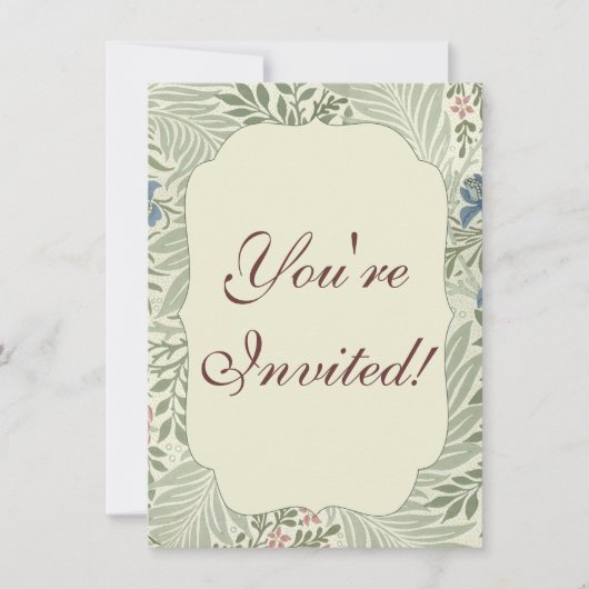 William Morris Larkspur Bloemenbehang Kaart (Voorkant)