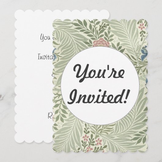 William Morris Larkspur Bloemenbehang Kaart (Voorkant / Achterkant)