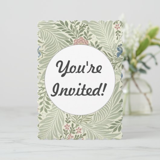 William Morris Larkspur Bloemenbehang Kaart (Staand voorkant)