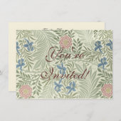 William Morris Larkspur Bloemenbehang Kaart (Voorkant / Achterkant)