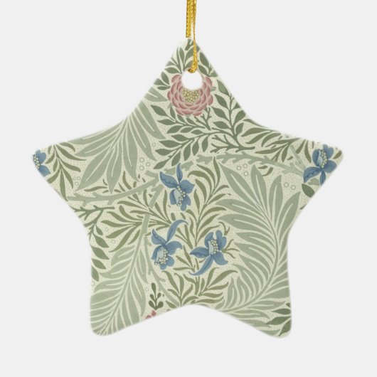 William Morris Larkspur Bloemenbehang Keramisch Ornament (Achterkant)