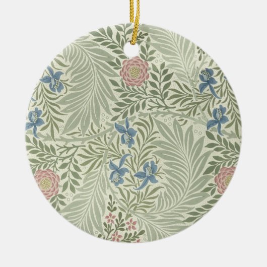 William Morris Larkspur Bloemenbehang Keramisch Ornament (Voorkant)